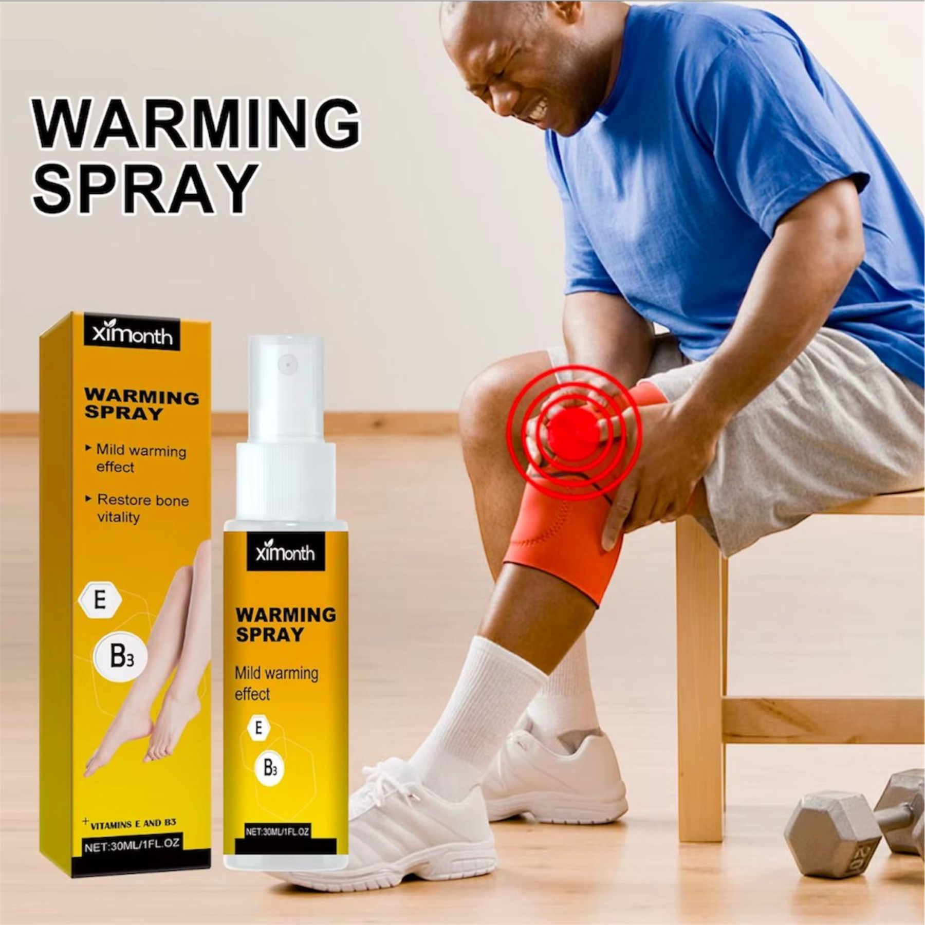 Spray Warming – Soulagement Instantané des Douleurs Articulaires et Musculaires