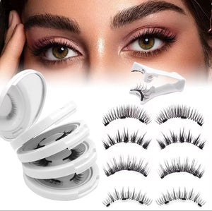 🧲 Kit de Faux Cils Magnétiques – Boîtier Compact avec Applicateur et Miroir