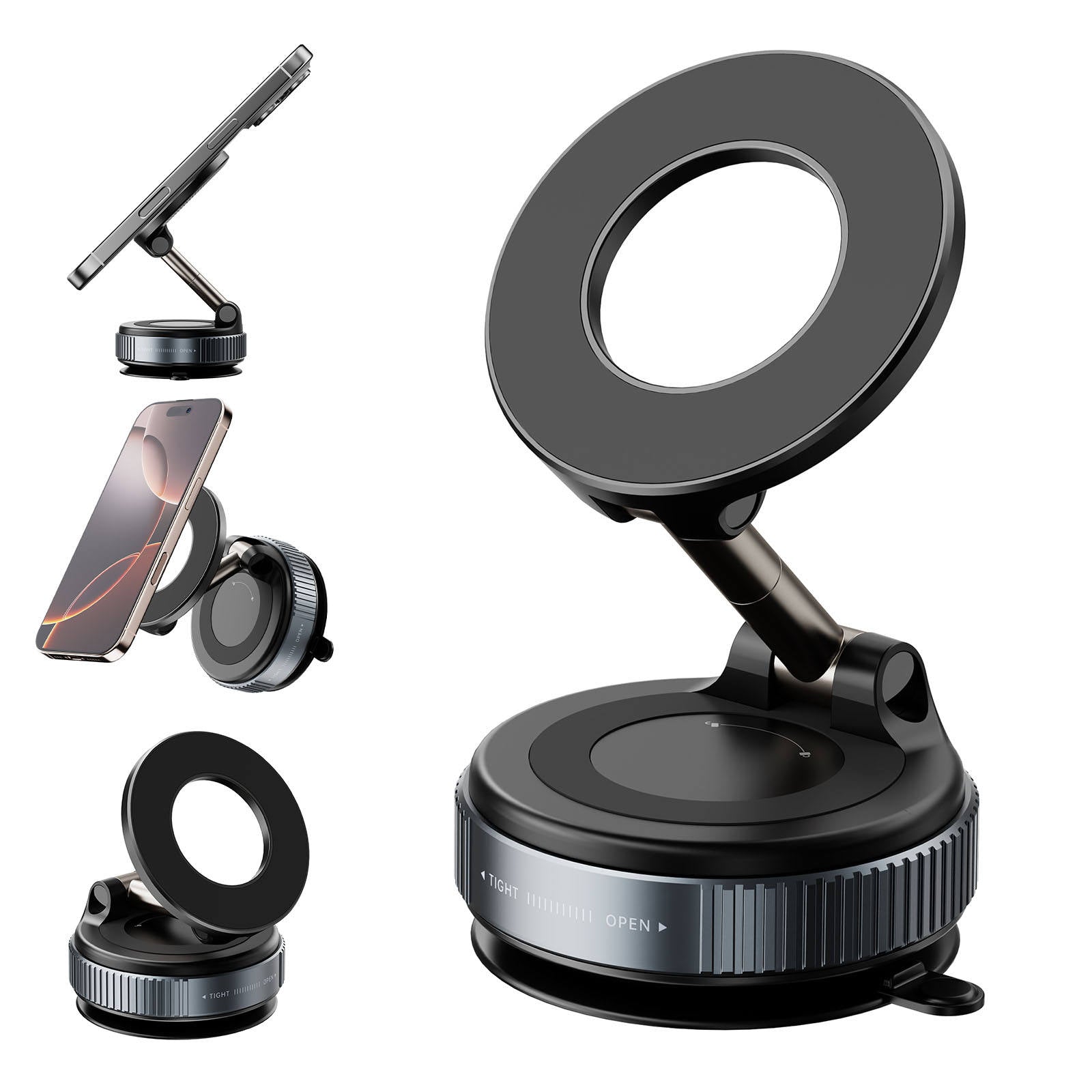 Support Magnétique Ajustable 360° – Gardez votre téléphone bien en place, où que vous soyez !